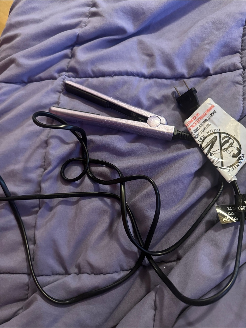 Fahrenheit Purple Mini Flat Iron Hair Straightener